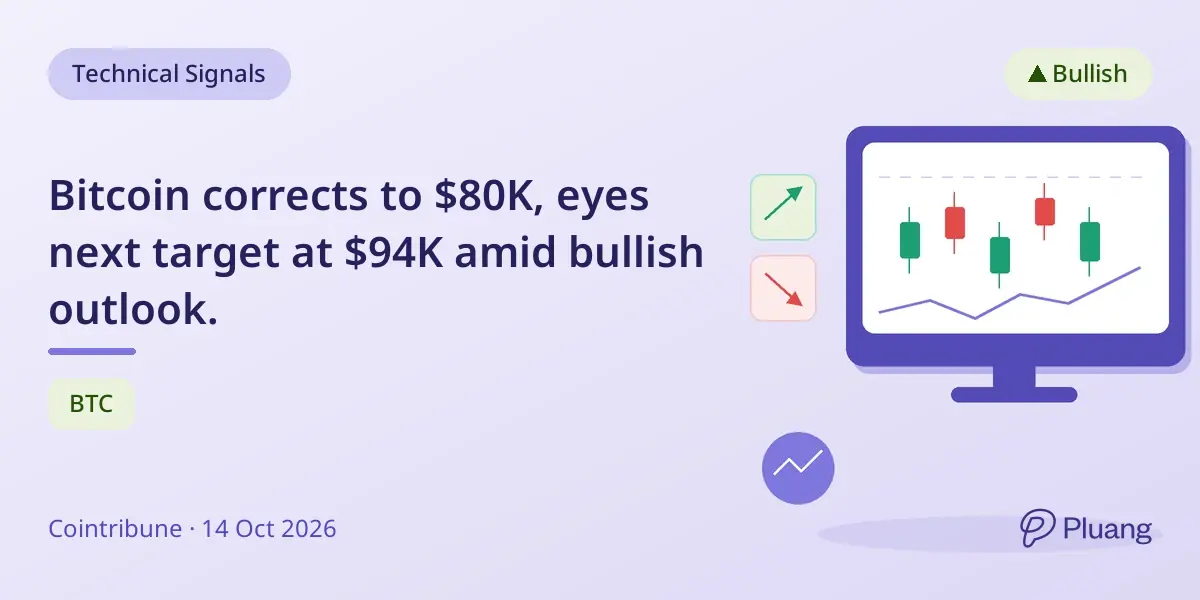 Bitcoin corrects to $80K, eyes next target at $94K amid bullish outlook.