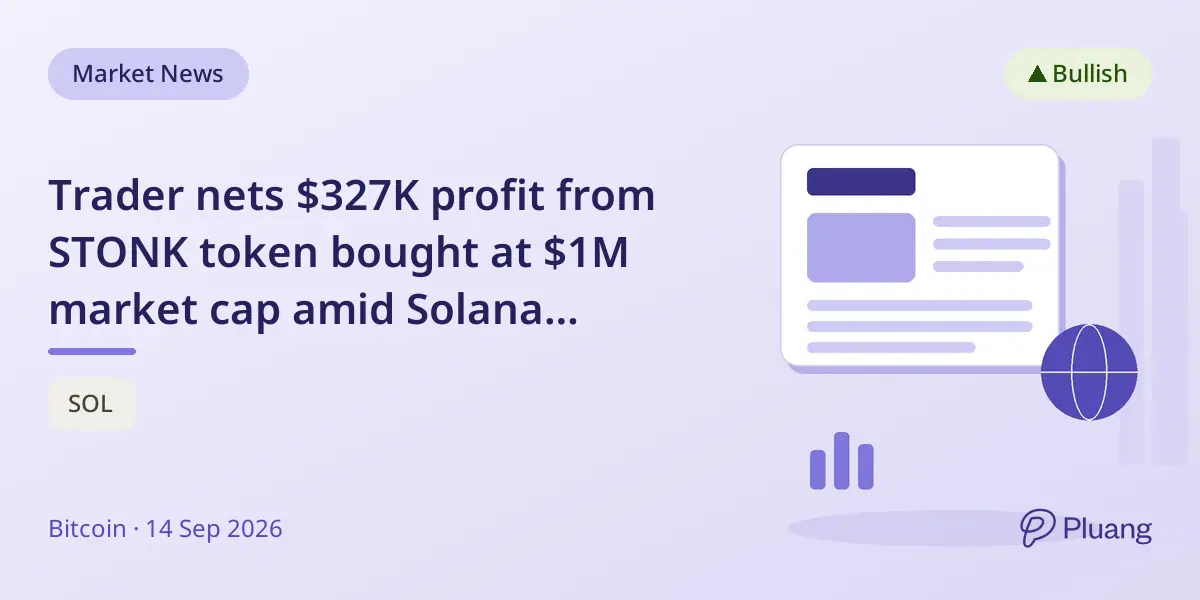 Trader nets $327K profit from STONK token bought at $1M market cap amid Solana ecosystem shifts
