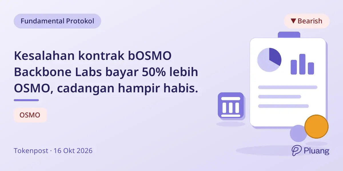 Kesalahan kontrak bOSMO Backbone Labs bayar 50% lebih OSMO, cadangan hampir habis.