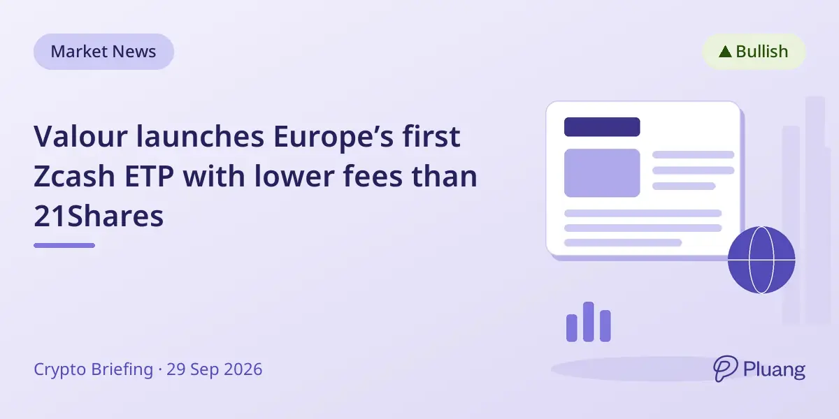 Valour launches Europe’s first Zcash ETP with lower fees than 21Shares