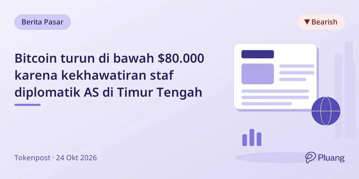 Bitcoin turun di bawah $80.000 karena kekhawatiran staf diplomatik AS di Timur Tengah