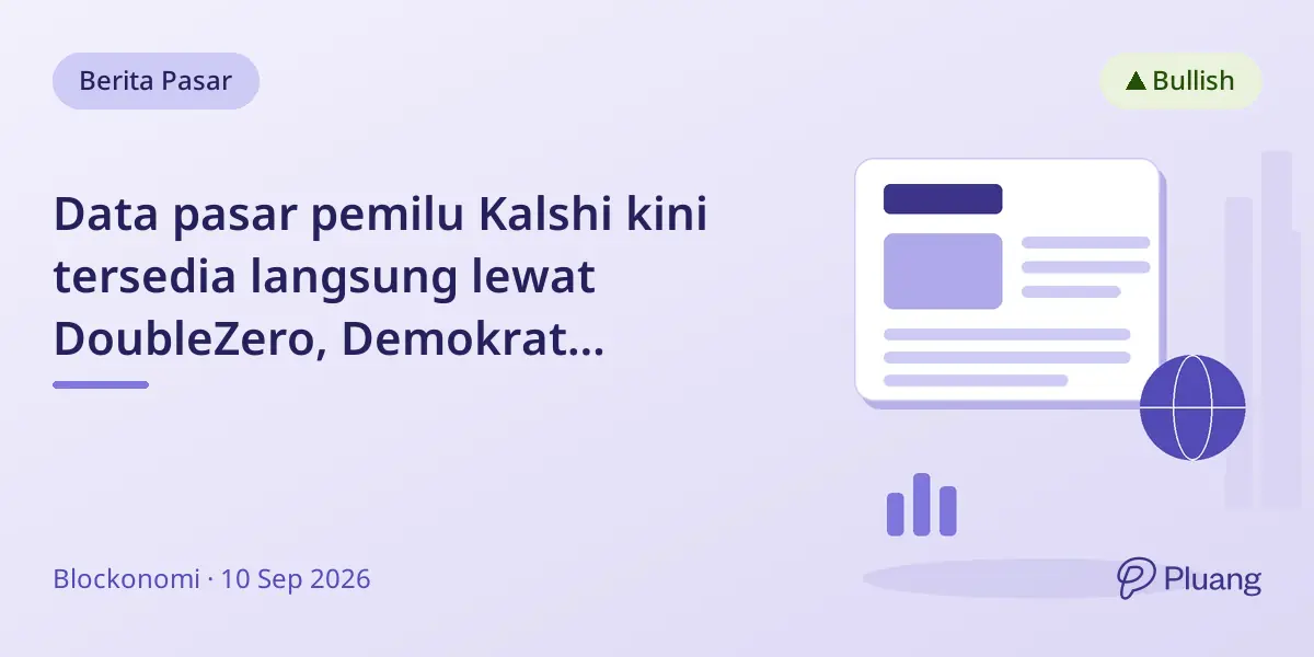 Data pasar pemilu Kalshi kini tersedia langsung lewat DoubleZero, Demokrat diprediksi kuasai DPR 2026.