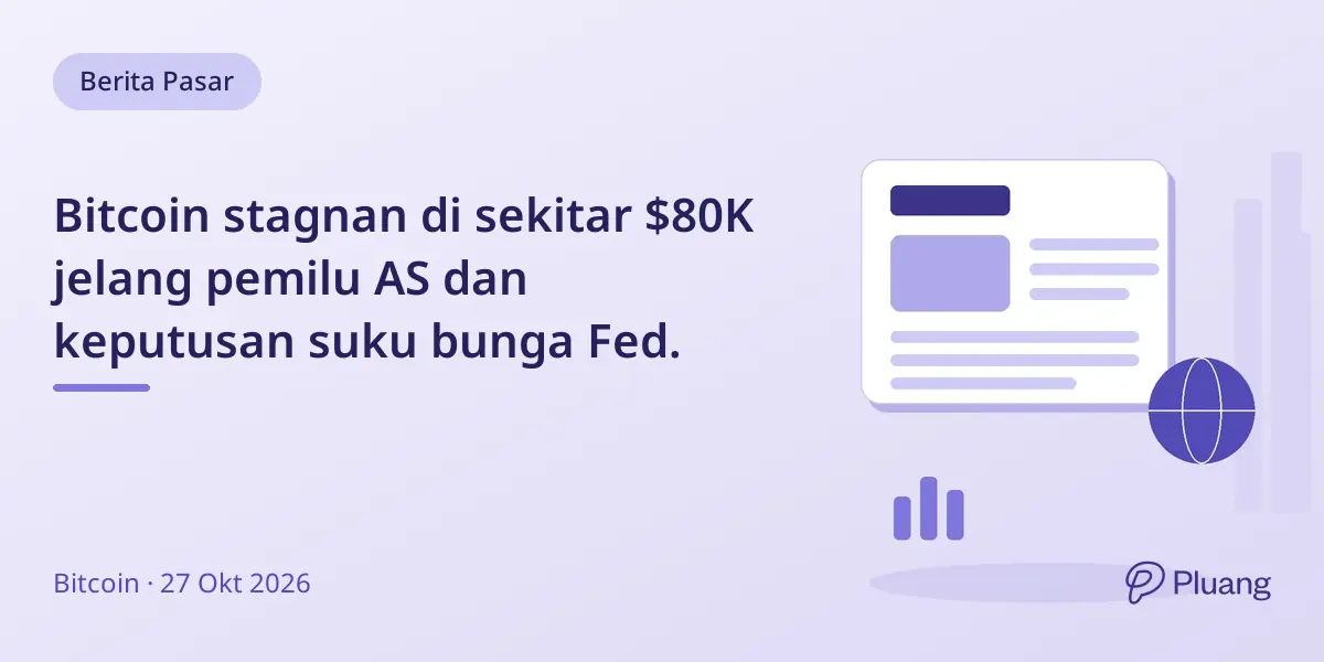 Bitcoin stagnan di sekitar $80K jelang pemilu AS dan keputusan suku bunga Fed.
