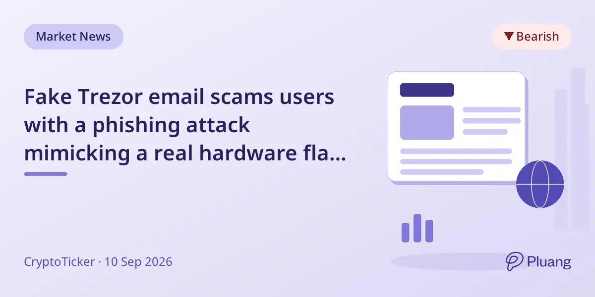 Fake Trezor email scams users with a phishing attack mimicking a real hardware flaw warning.