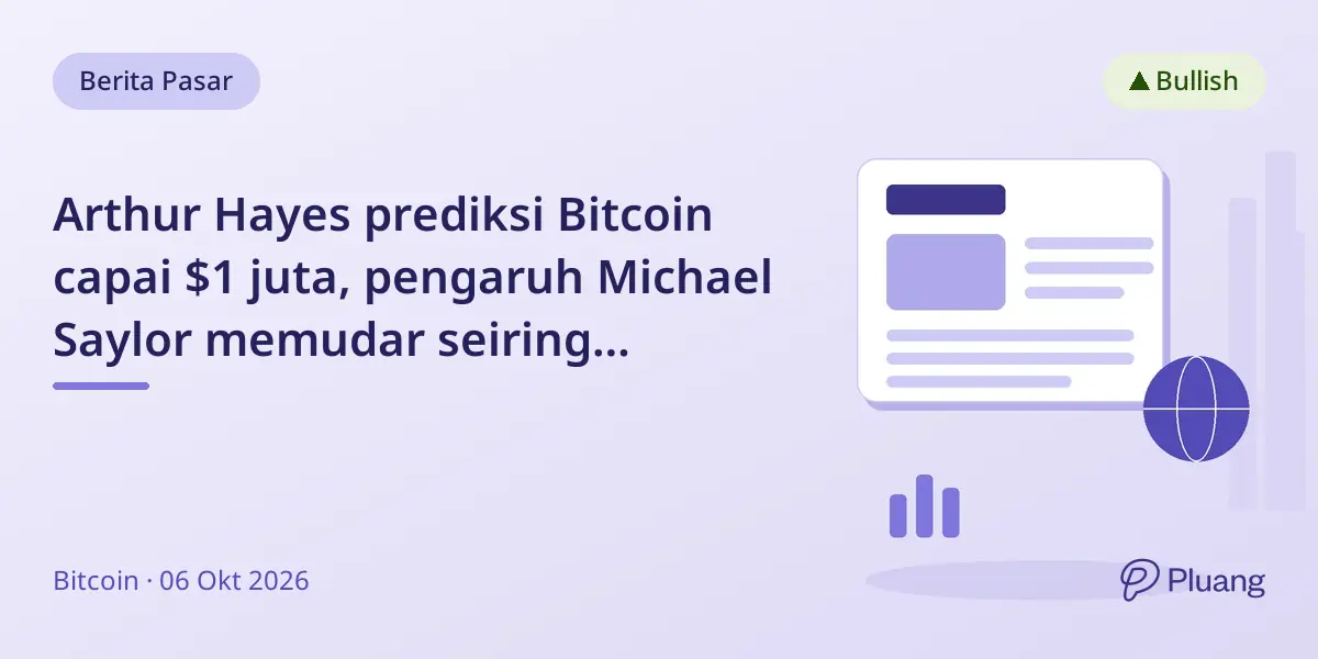 Arthur Hayes prediksi Bitcoin capai $1 juta, pengaruh Michael Saylor memudar seiring naiknya ETF.