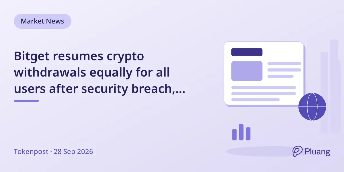 Bitget resumes crypto withdrawals equally for all users after security breach, starting with Bitcoin.