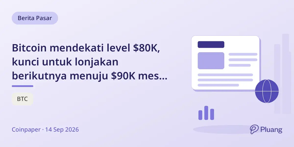 Bitcoin mendekati level $80K, kunci untuk lonjakan berikutnya menuju $90K meski dukungan ETF melemah.