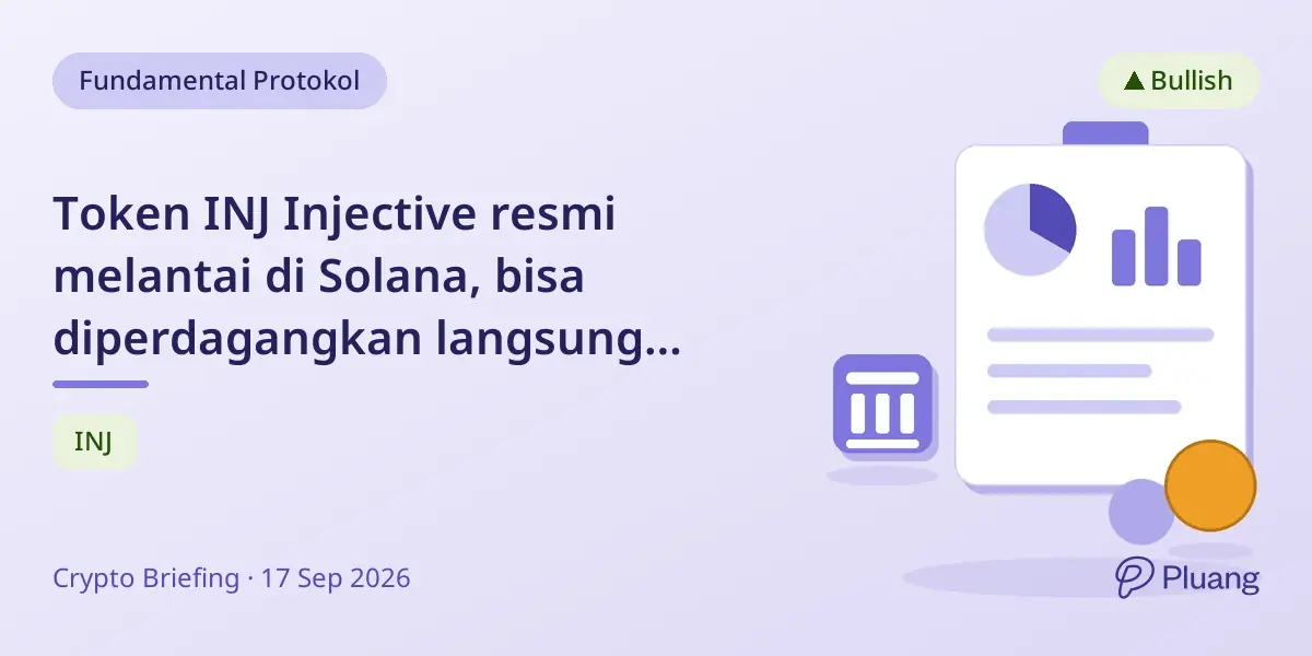 Token INJ Injective resmi melantai di Solana, bisa diperdagangkan langsung tanpa jembatan.