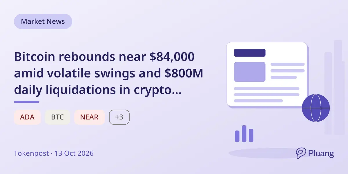 Bitcoin rebounds near $84,000 amid volatile swi...