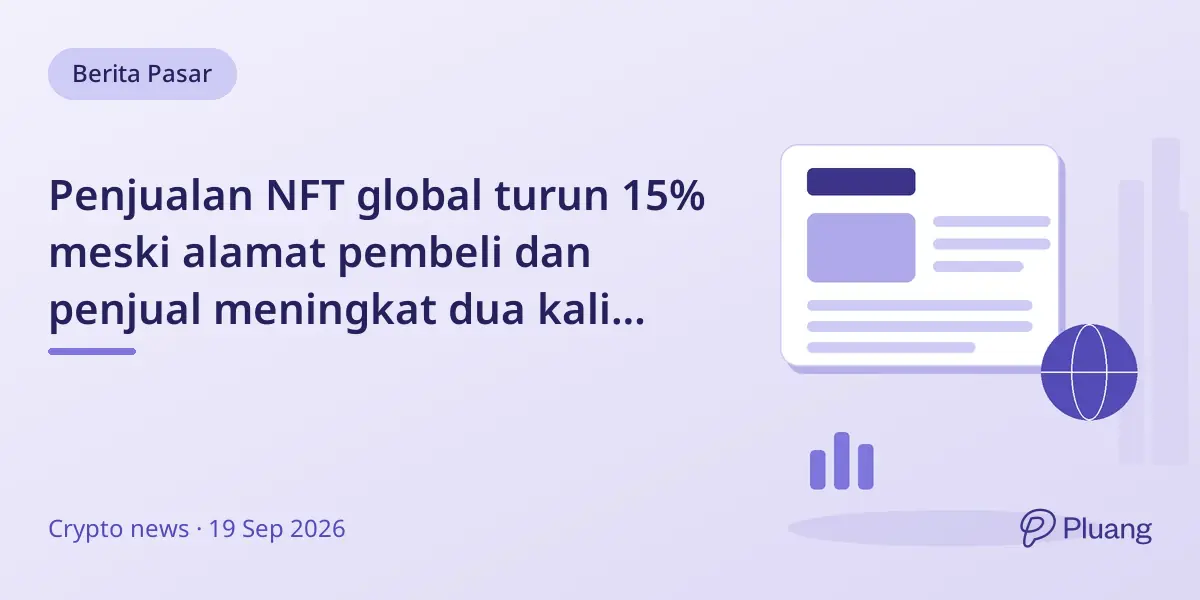 Penjualan NFT global turun 15% meski alamat pembeli dan penjual meningkat dua kali lipat minggu lalu