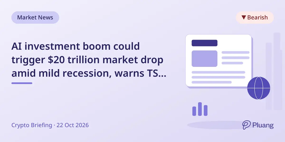 AI investment boom could trigger $20 trillion market drop amid mild recession, warns TS Lombard.
