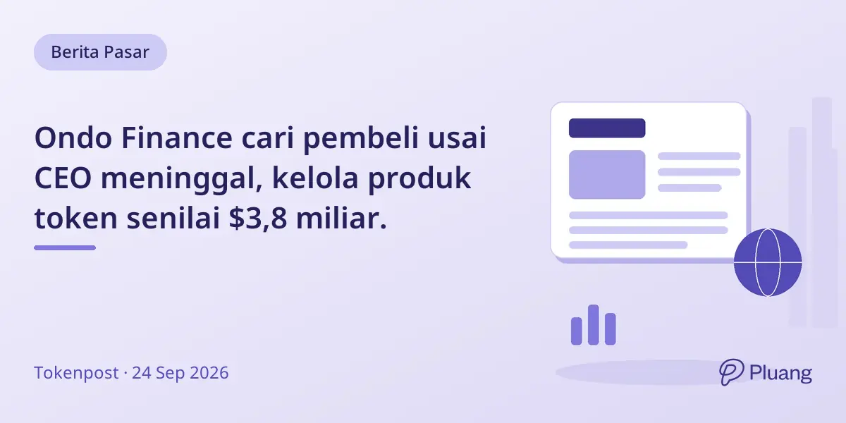 Ondo Finance cari pembeli usai CEO meninggal, kelola produk token senilai $3,8 miliar.