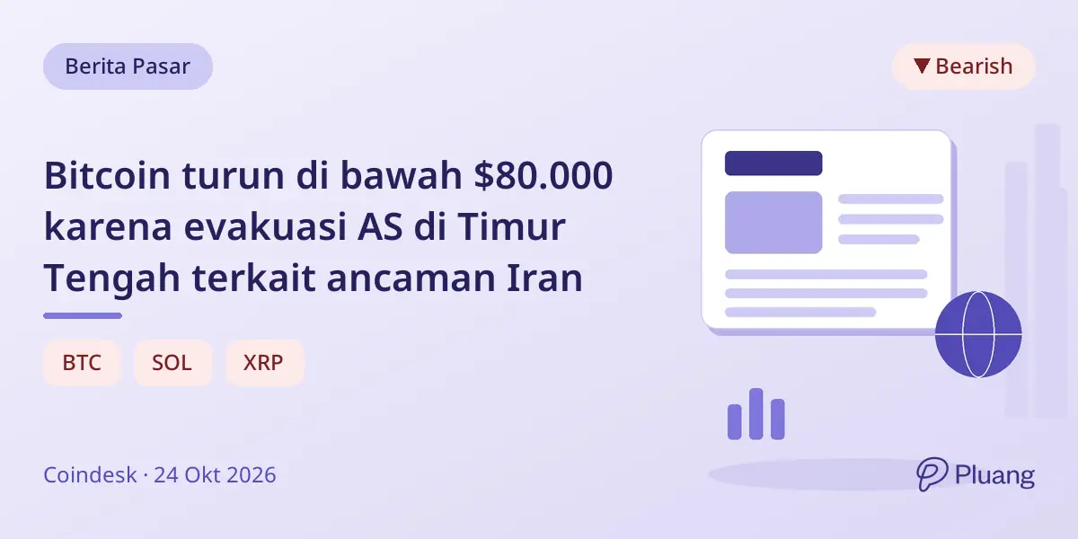 Bitcoin turun di bawah $80.000 karena evakuasi AS di Timur Tengah terkait ancaman Iran
