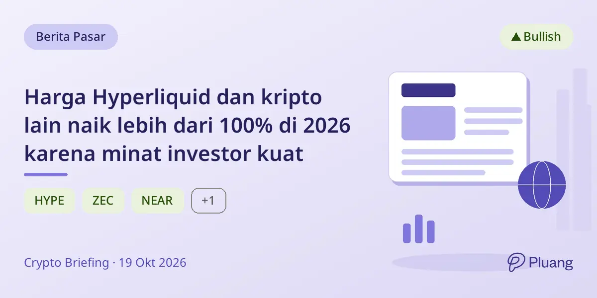 Harga Hyperliquid dan kripto lain naik lebih dari 100% di 2026 karena minat investor kuat