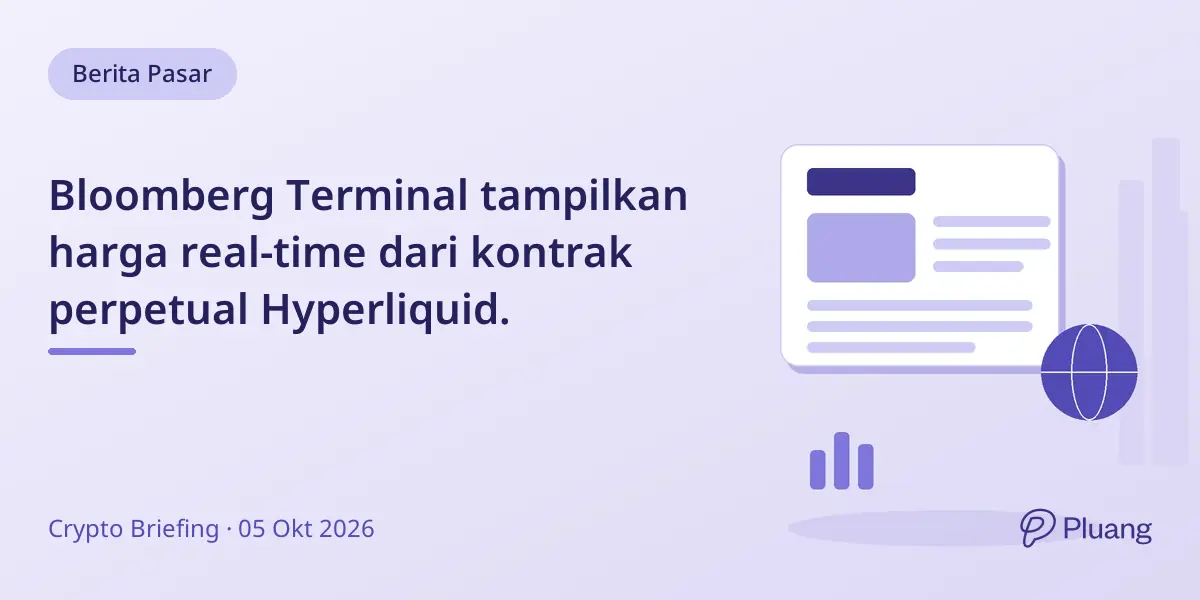Bloomberg Terminal tampilkan harga real-time dari kontrak perpetual Hyperliquid.