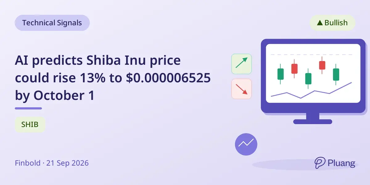 AI predicts Shiba Inu price could rise 13% to $0.000006525 by October 1