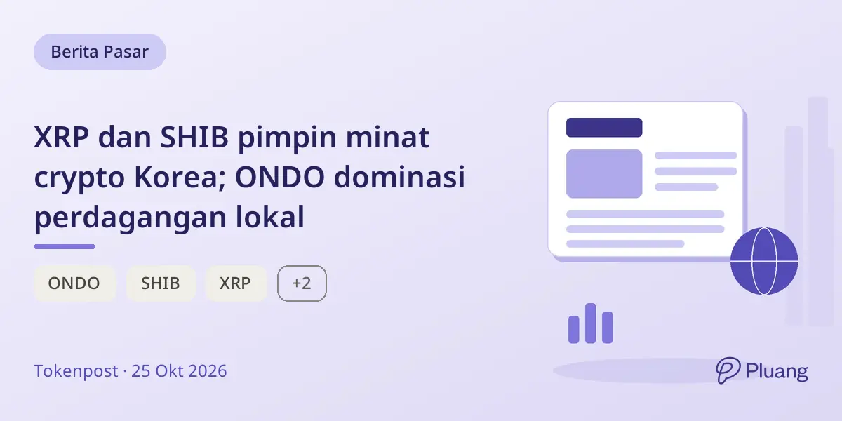 XRP dan SHIB pimpin minat crypto Korea; ONDO dominasi perdagangan lokal