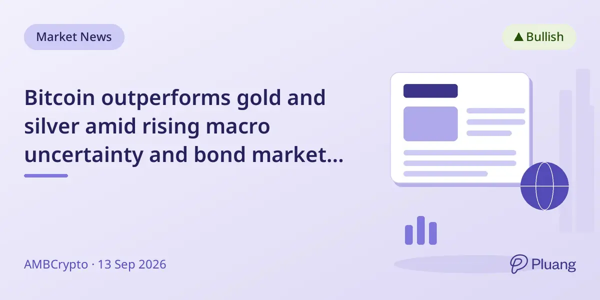 Bitcoin outperforms gold and silver amid rising macro uncertainty and bond market volatility.