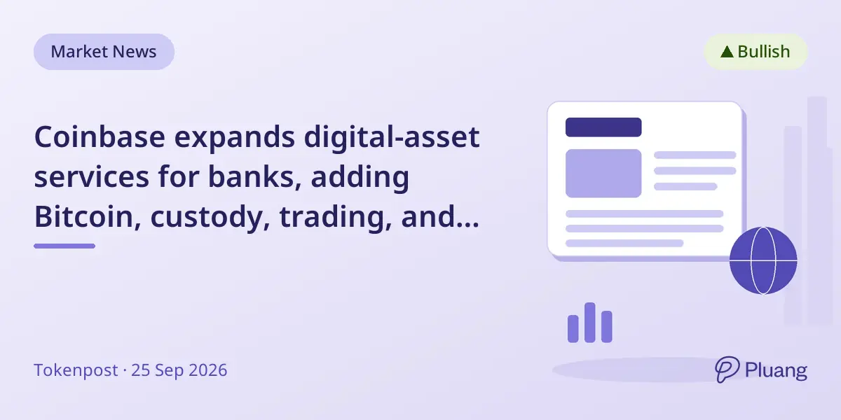Coinbase expands digital-asset services for banks, adding Bitcoin, custody, trading, and stablecoin payments.