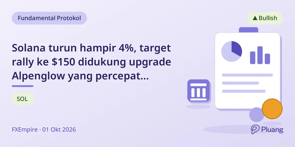 Solana turun hampir 4%, target rally ke $150 didukung upgrade Alpenglow yang percepat transaksi.