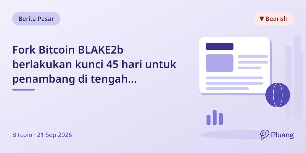 Fork Bitcoin BLAKE2b berlakukan kunci 45 hari untuk penambang di tengah penurunan harga dan serangan jaringan