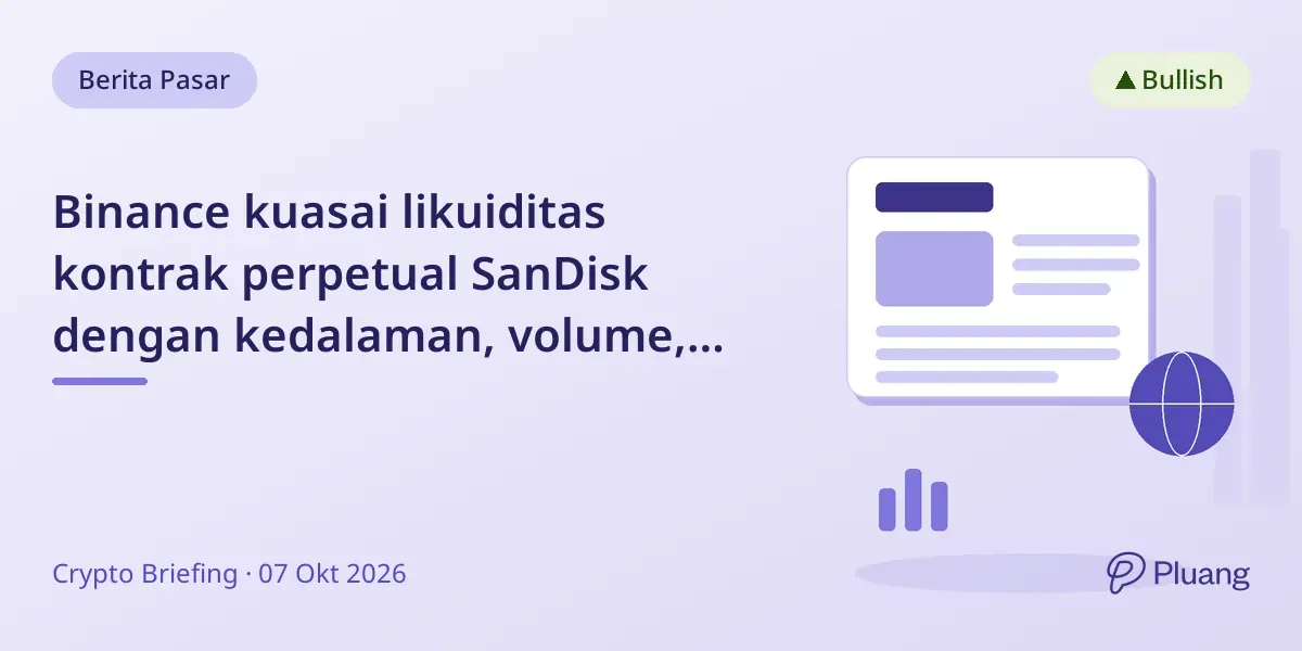 Binance kuasai likuiditas kontrak perpetual SanDisk dengan kedalaman, volume, dan open interest tertinggi.
