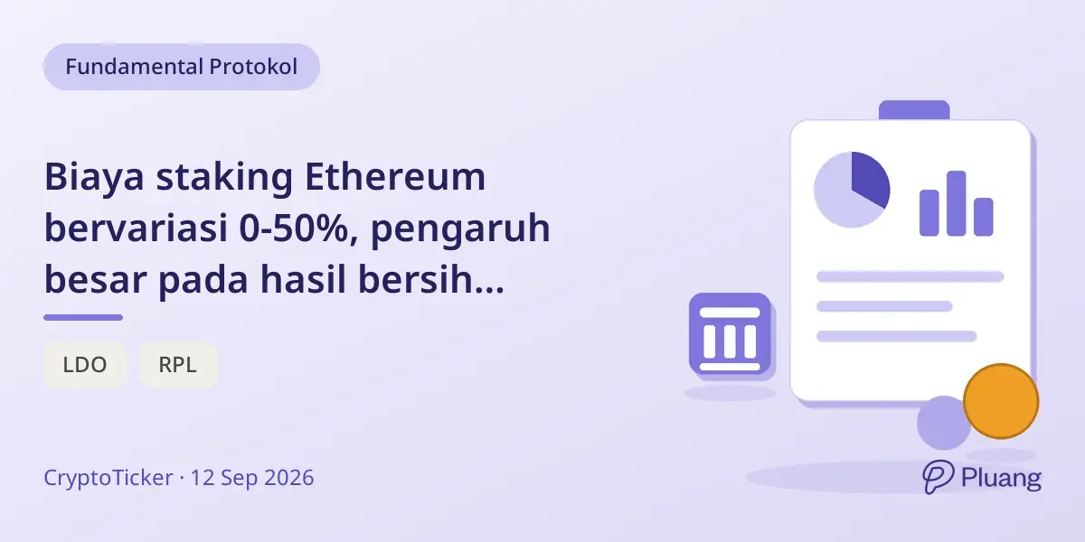 Biaya staking Ethereum bervariasi 0-50%, pengaruh besar pada hasil bersih investor.