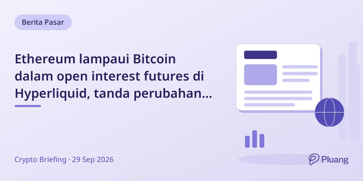Ethereum lampaui Bitcoin dalam open interest futures di Hyperliquid, tanda perubahan sentimen trader.
