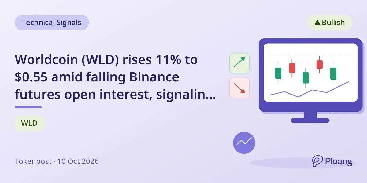 Worldcoin (WLD) rises 11% to $0.55 amid falling Binance futures open interest, signaling possible short position closures.