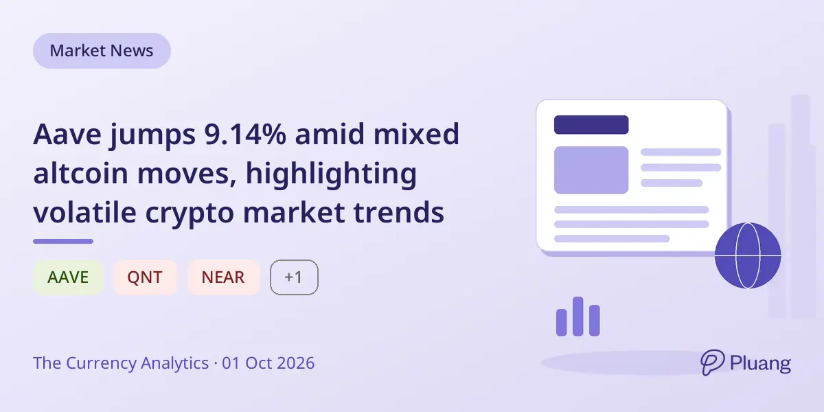 Aave jumps 9.14% amid mixed altcoin moves, highlighting volatile crypto market trends