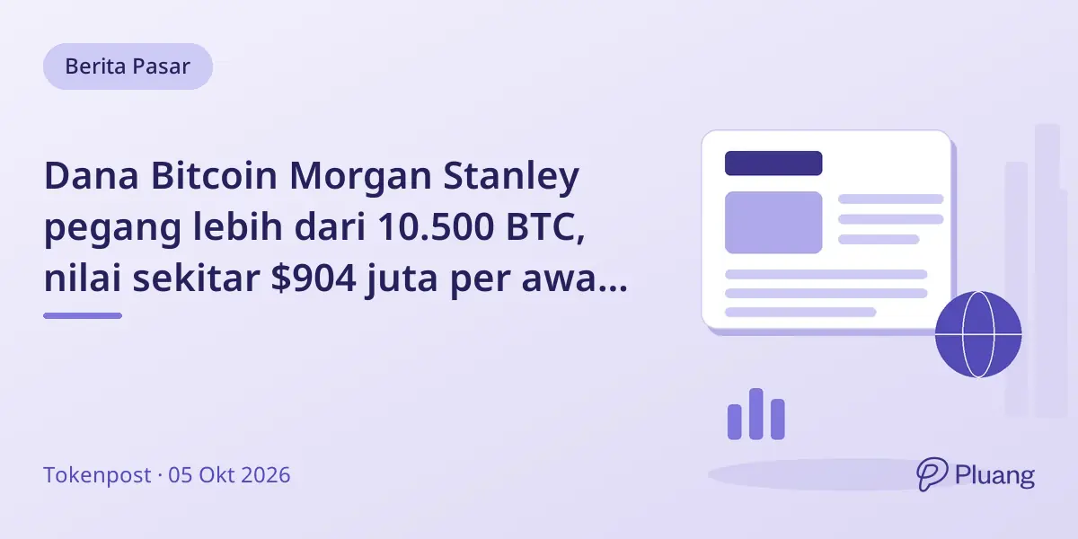 Dana Bitcoin Morgan Stanley pegang lebih dari 10.500 BTC, nilai sekitar $904 juta per awal Oktober.