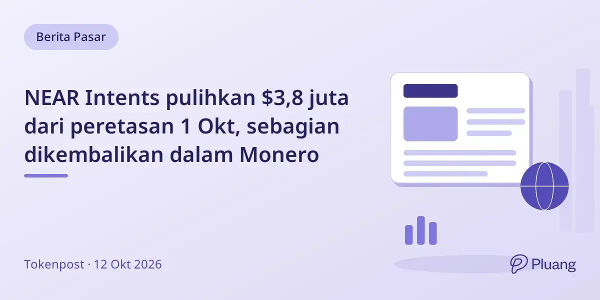 NEAR Intents pulihkan $3,8 juta dari peretasan 1 Okt, sebagian dikembalikan dalam Monero
