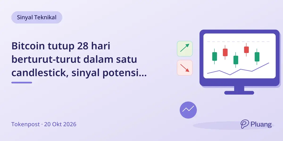 Bitcoin tutup 28 hari berturut-turut dalam satu candlestick, sinyal potensi lonjakan harga.