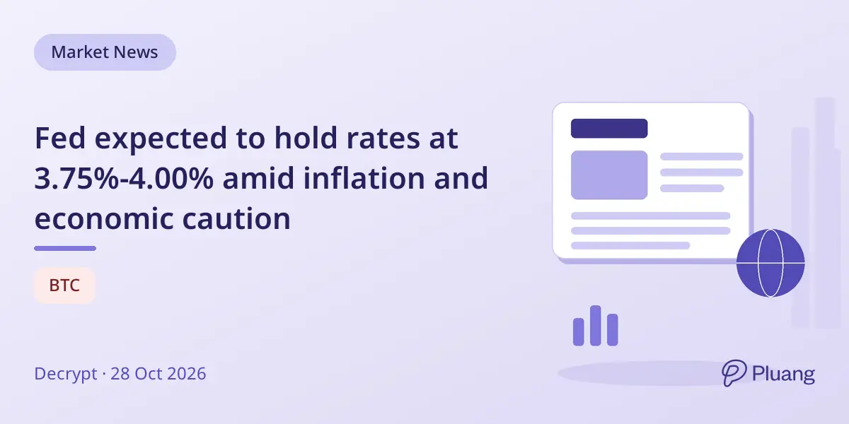Fed expected to hold rates at 3.75%-4.00% amid inflation and economic caution