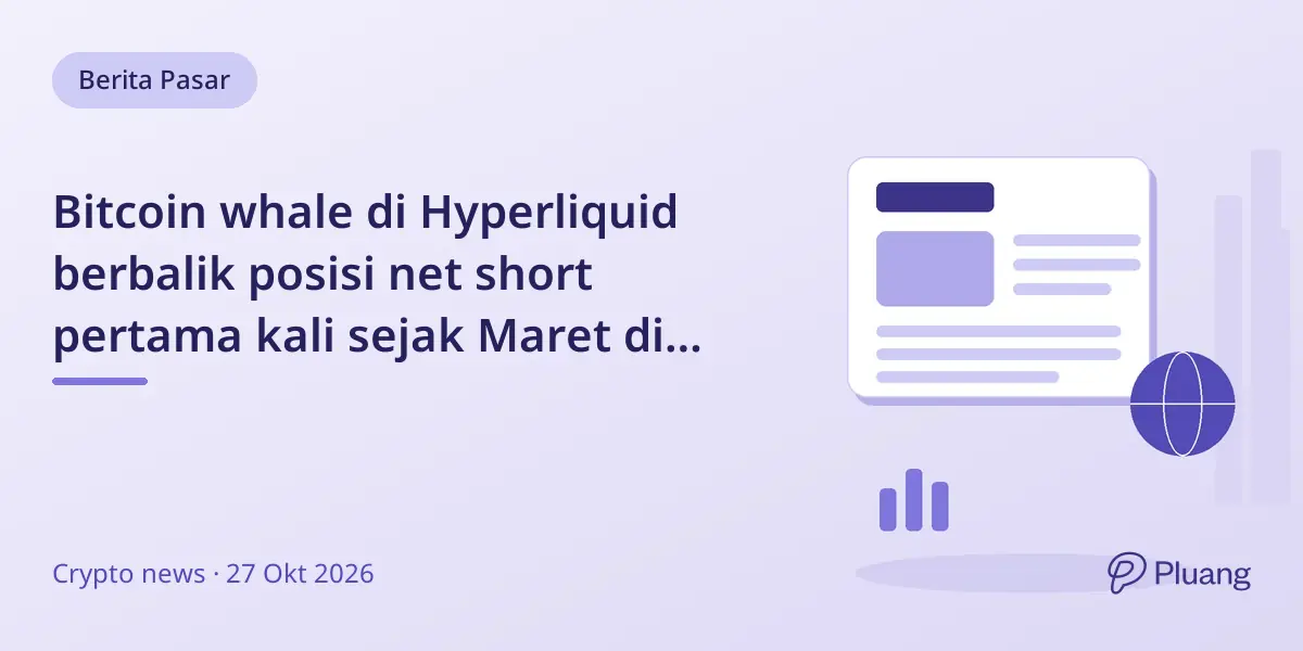 Bitcoin whale di Hyperliquid berbalik posisi net short pertama kali sejak Maret di harga $80K.