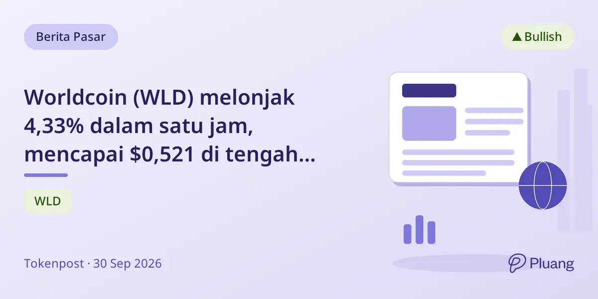 Worldcoin (WLD) melonjak 4,33% dalam satu jam, mencapai $0,521 di tengah likuidasi posisi short.