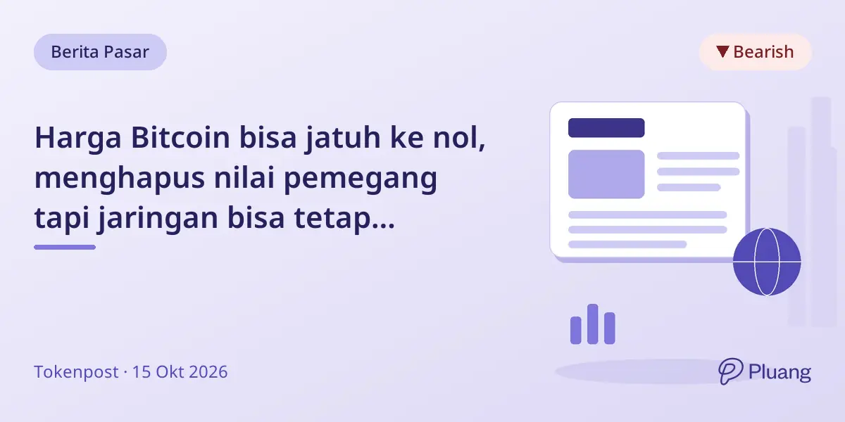 Harga Bitcoin bisa jatuh ke nol, menghapus nilai pemegang tapi jaringan bisa tetap berjalan.