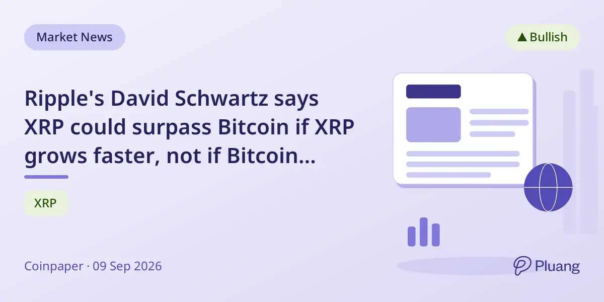 Ripple's David Schwartz says XRP could surpass Bitcoin if XRP grows faster, not if Bitcoin shrinks.
