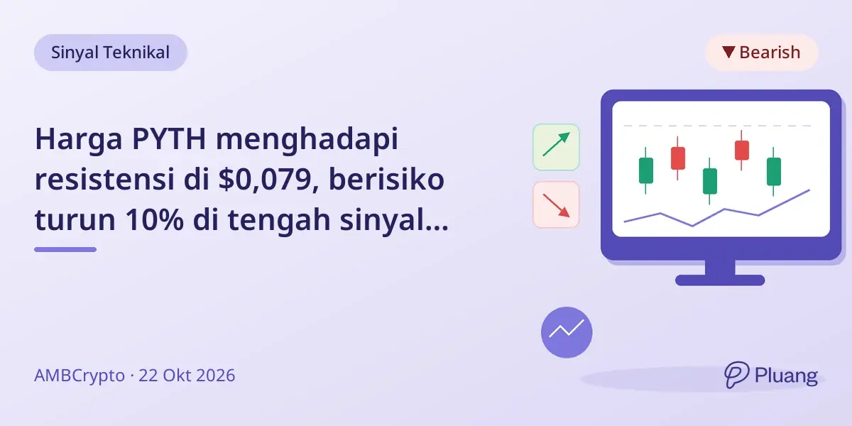 Harga PYTH menghadapi resistensi di $0,079, berisiko turun 10% di tengah sinyal bearish dan optimisme trader menurun.