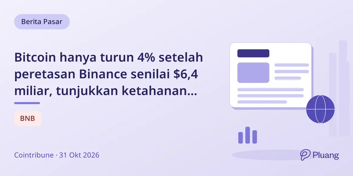 Bitcoin hanya turun 4% setelah peretasan Binance senilai $6,4 miliar, tunjukkan ketahanan pasar.