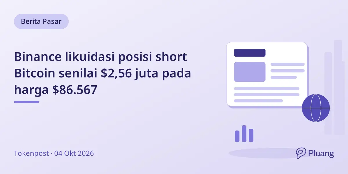 Binance likuidasi posisi short Bitcoin senilai $2,56 juta pada harga $86.567