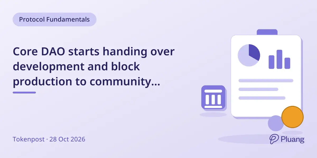 Core DAO starts handing over development and block production to community operators for decentralization.
