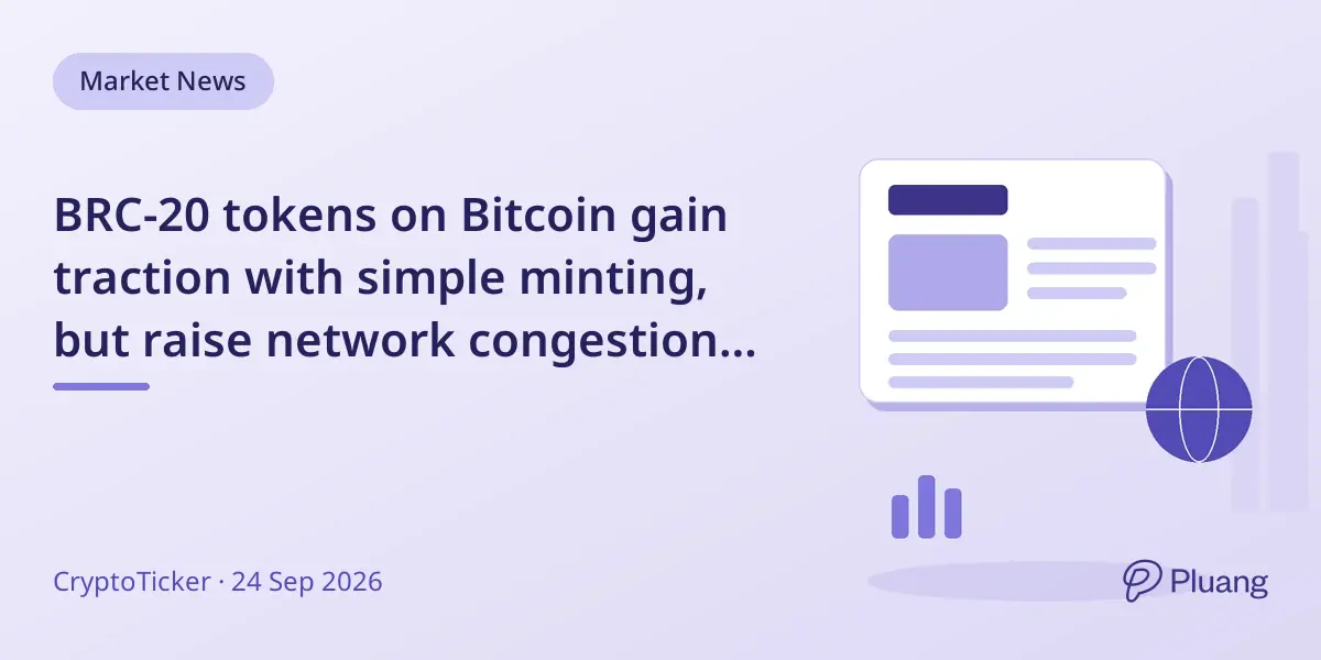 BRC-20 tokens on Bitcoin gain traction with simple minting, but raise network congestion concerns.