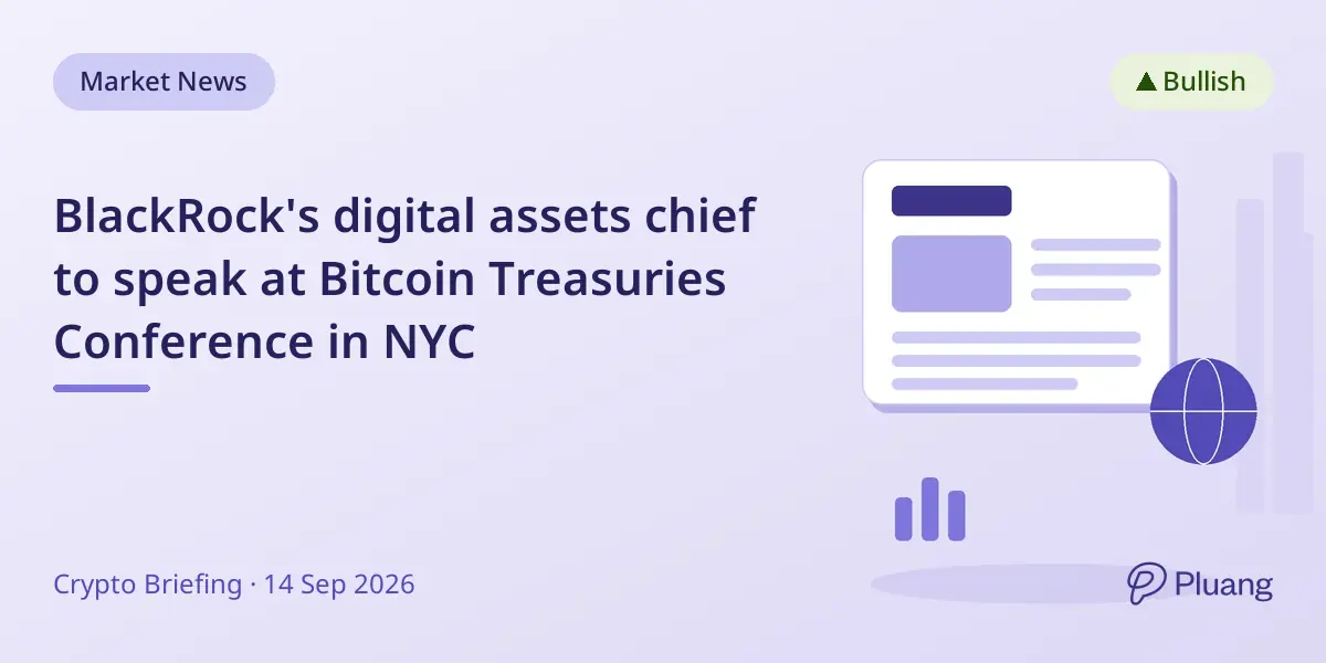 BlackRock's digital assets chief to speak at Bitcoin Treasuries Conference in NYC