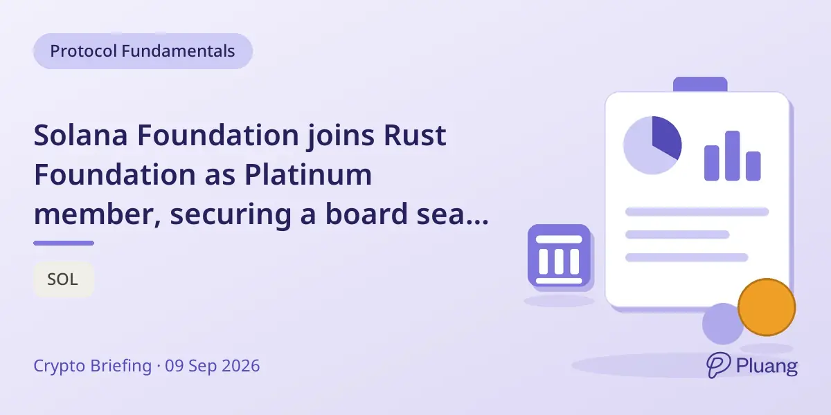 Solana Foundation joins Rust Foundation as Platinum member, securing a board seat and boosting blockchain tech ties.