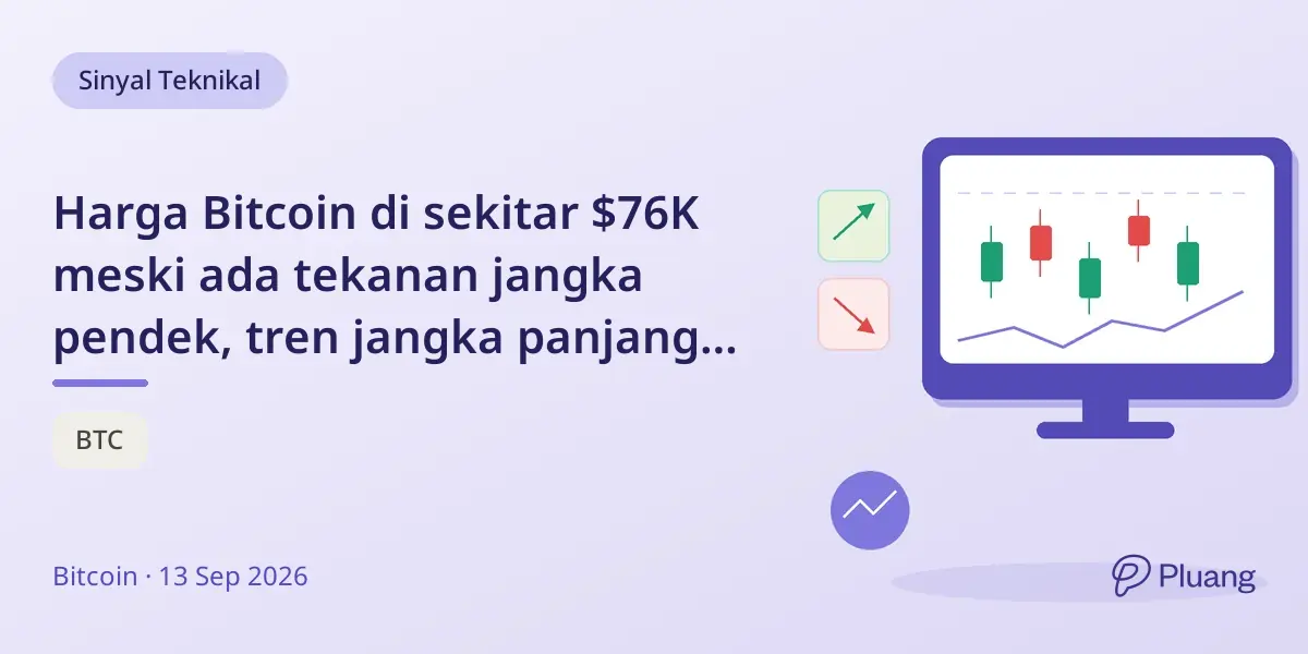 Harga Bitcoin di sekitar $76K meski ada tekanan jangka pendek, tren jangka panjang tetap bullish.