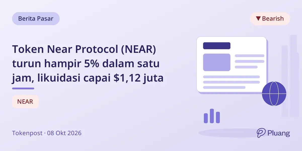 Token Near Protocol (NEAR) turun hampir 5% dalam satu jam, likuidasi capai $1,12 juta