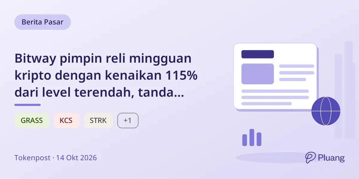 Bitway pimpin reli mingguan kripto dengan kenaikan 115% dari level terendah, tanda pemulihan jangka pendek kuat.
