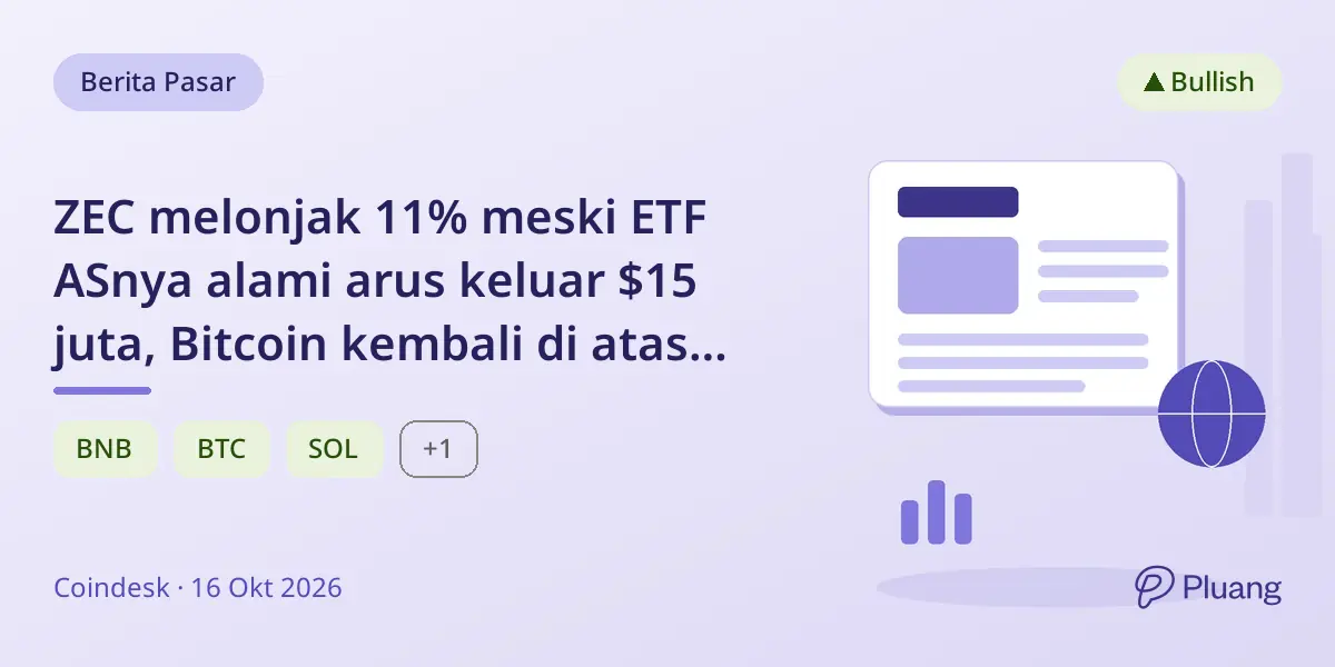 ZEC melonjak 11% meski ETF ASnya alami arus keluar $15 juta, Bitcoin kembali di atas $82.000.