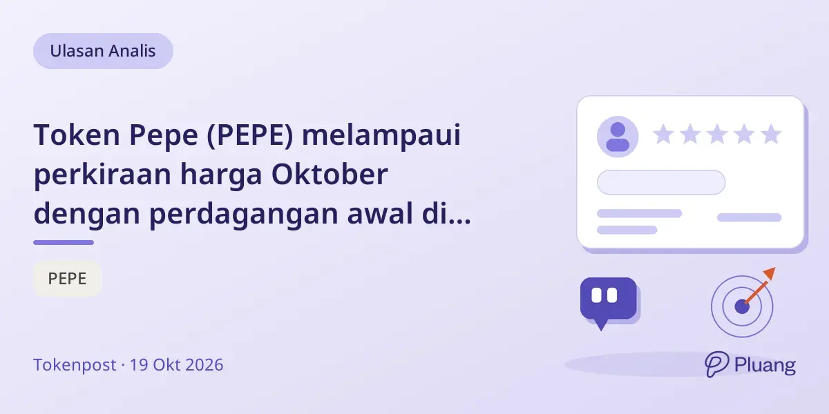 Token Pepe (PEPE) melampaui perkiraan harga Oktober dengan perdagangan awal di atas maksimum proyeksi.